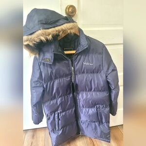NWT Kani Gold Puffer Jacket, Boys14-16, charcoal, detachable hood